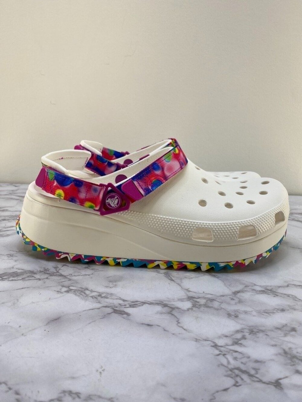 Crocs Classic Hiker Solarized Clog Men’s 11 White/Multicolor 207990-94S